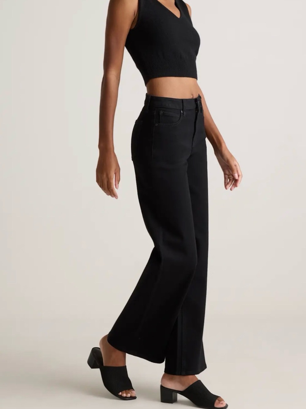 Quince Bella Stretch Wide Leg Jeans - Picture 6 of 7
